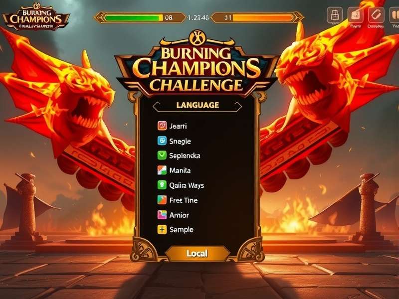 Burning Champions Challenge intense battle scene